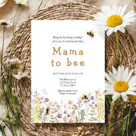 Mama to Bebe Wildblume Boho Mommy Baby Shower Einladung