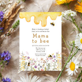 Mama to Bebe Wildblume Boho Mommy Baby Shower Einladung