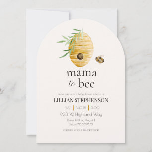 Mama To Bee Aquarell Hummel Baby Shower Einladung