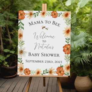 Mama to Bee Baby Dusche Begrüßungszeichen Glossy P Poster