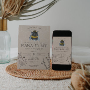 Mama to Bee Baby Shower Einladung