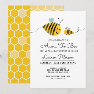 Mama to Bee Baby Shower Einladung   Bumble Bee