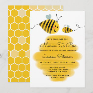Mama to Bee Baby Shower Einladung   Bumble Bee