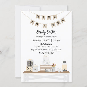 Mama to Bee Baby Shower Invites Einladung