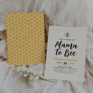 Mama to Bee Bumblebee Baby Shower Einladung