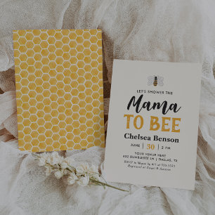 Mama to Bee Bumblebee Baby Shower Einladung