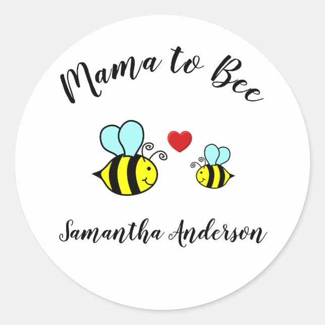 Mama to Bee - Circle Sticker (Vorderseite)