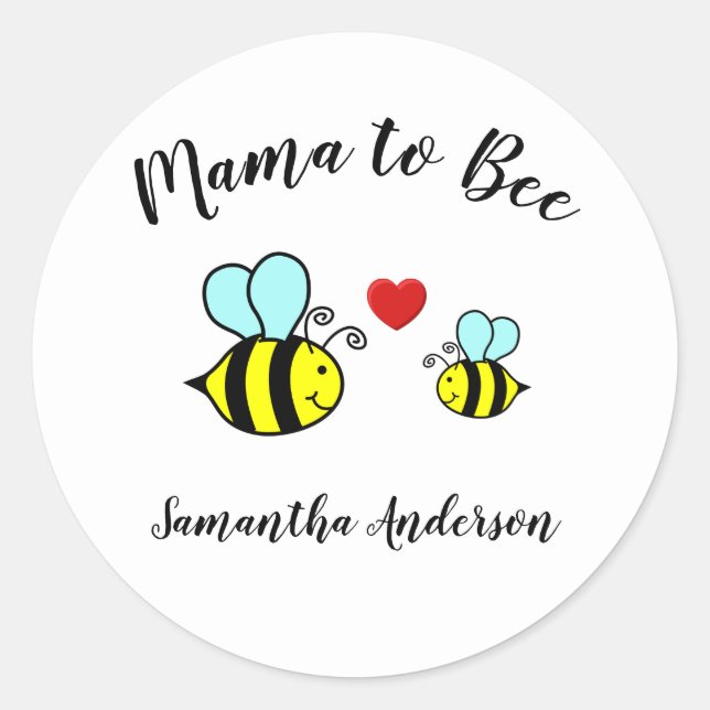 Mama to Bee - Circle Sticker (Vorderseite)