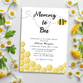 Mama to Bee Gender Neutral Honeycomb Baby Shower Einladung