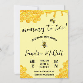 Mama to Bee! Honigbiene, Honig, Babydusche Einladung