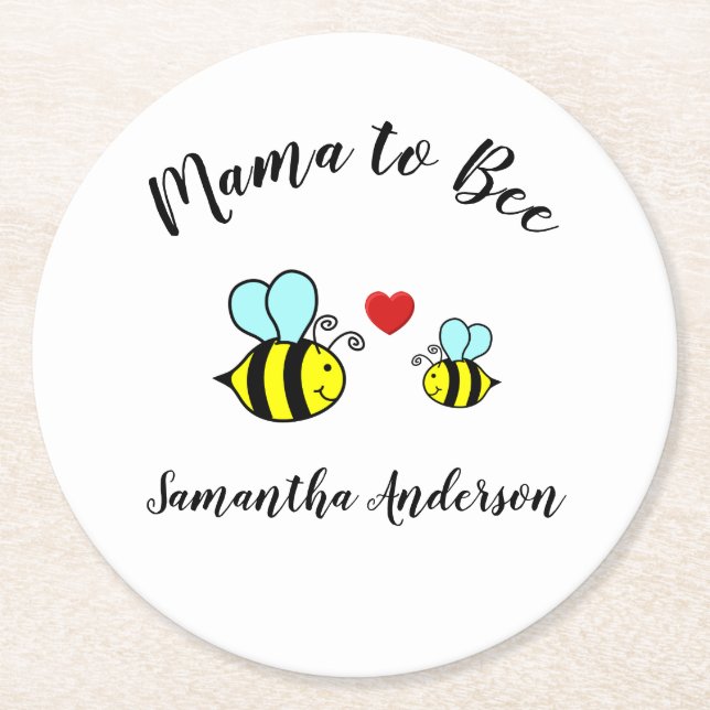 Mama to Bee - Paper Untersetzer (Vorderseite)