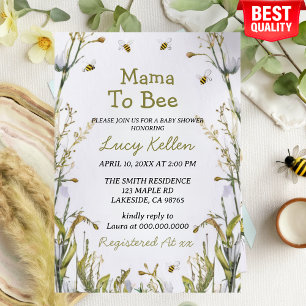 Mama to Bee Wildblume Baby Shower Einladung