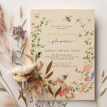 Mama to Bee Wildblume Baby Shower Einladung<br><div class="desc">Mit wunderschönen Aquarellfarben-Wildblumen und charmanten kleinen Hummeln. Ein tolles Thema für eine geschlechtsneutrale Dusche! Oder wenn Sie eine Dusche/Geschlecht haben, die Party enthüllt, denken Sie an das Thema "Was wird es sein?" mit Hummeln als Teil Ihres Party (Wandbehänge, Zentrumstück, Servietten und Favoriten). Fügen Sie diesem Design Ihre benutzerdefinierte Formulierung hinzu,...</div>