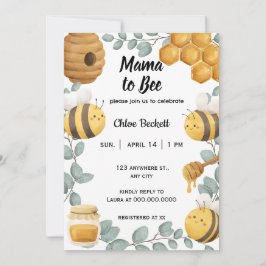 Mama to Bee Wildblume Baby Shower Einladung