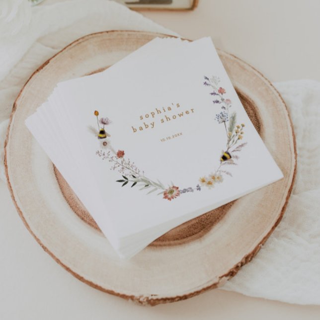 Mama to Bee Wildblume Baby Shower Serviette (Von Creator hochgeladen)