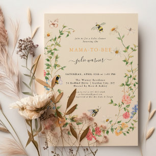 Mama to Bee Wildflower Baby Shower Einladung
