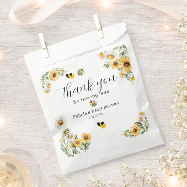 Mama to Bee Yellow Blume Hummel Geschenktütchen (Ausgeschnitten)