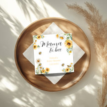 Mama to Bee Yellow Blumen Bumblebee Baby Dusche