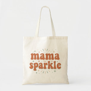 Mama to Sparkle: Retro Groovy Mutterschaft Sparkle Tragetasche