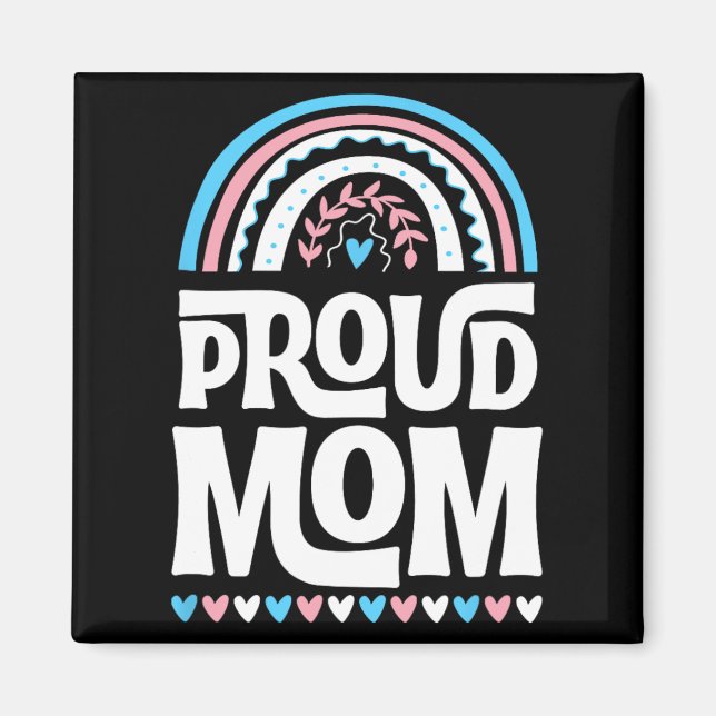 Mama Transgender Prilag Flag Mütter Tag Bohemisch Magnet (Vorne)
