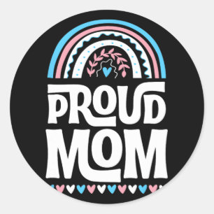 Mama Transgender Prilag Flag Mütter Tag Bohemisch Runder Aufkleber