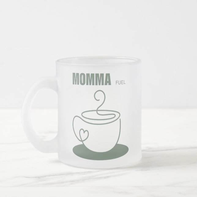 Mama-Treibstoff-Tasse Mattglastasse (Links)