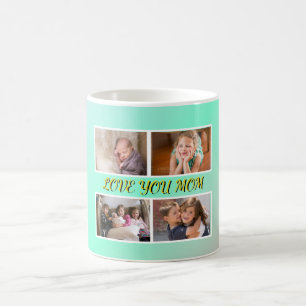 Mama-Tribut 4-Foto-Pastell-Erinnerung Kaffeetasse