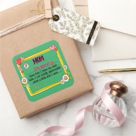 Mama tut mir leid, jetzt, da ich meine eigenen Kin Quadratischer Aufkleber