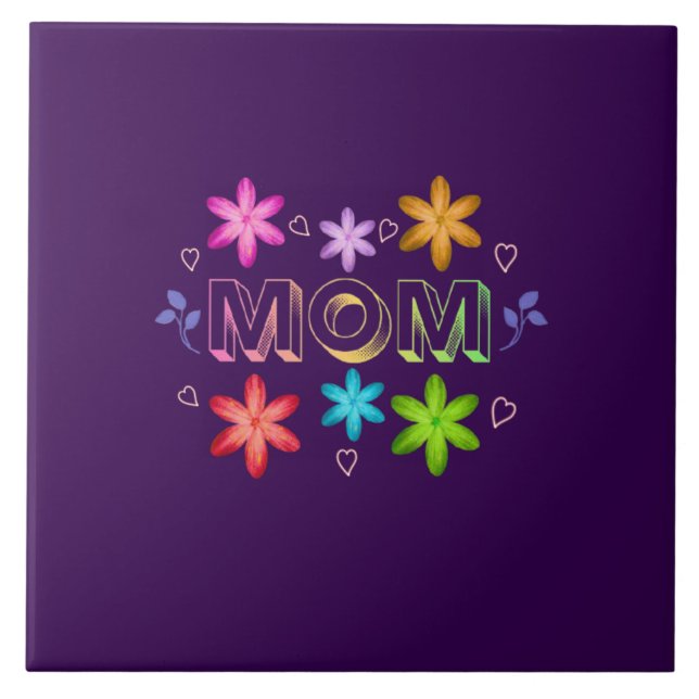 Mama-Typografie-Design, süße Mutter-Zitat-Textkuns Fliese (Vorderseite)