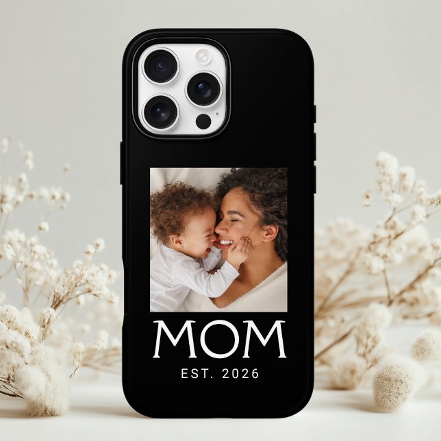 Mama Typografie Foto Schwarz Case-Mate iPhone Hülle (Von Creator hochgeladen)