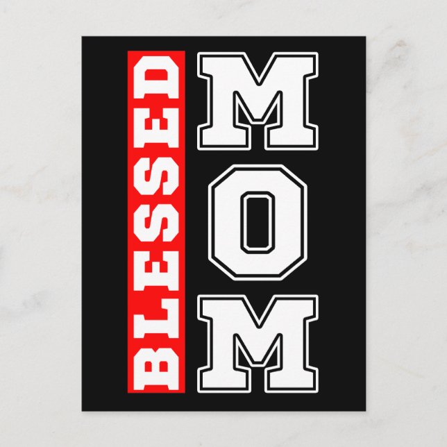 Mama Typografie Postkarte (Vorderseite)