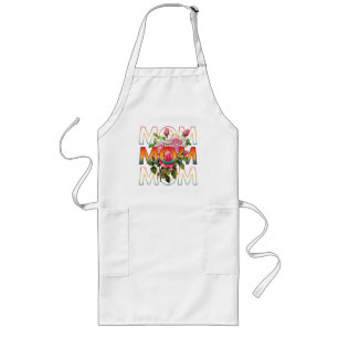 Mama Typografie und Rose Lange Schürze