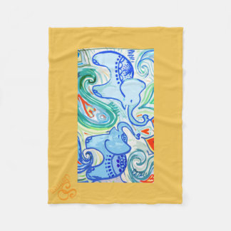 Mama-u. Baby-indischer Elefant-Decke Fleecedecke