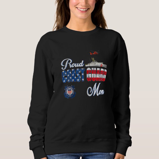 Mama U S Coast Guard Veter Sweatshirt (Vorderseite)