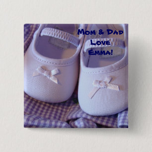 Mama- u. Vater-Liebe Baby-Name! Knöpfe Button