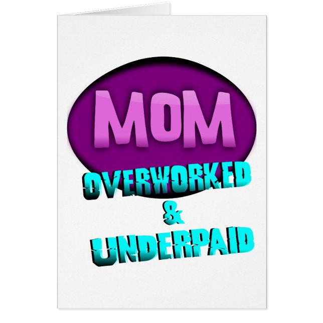 Mama, überbelastet u., mit Oval geunterbezahlt (Vorne)