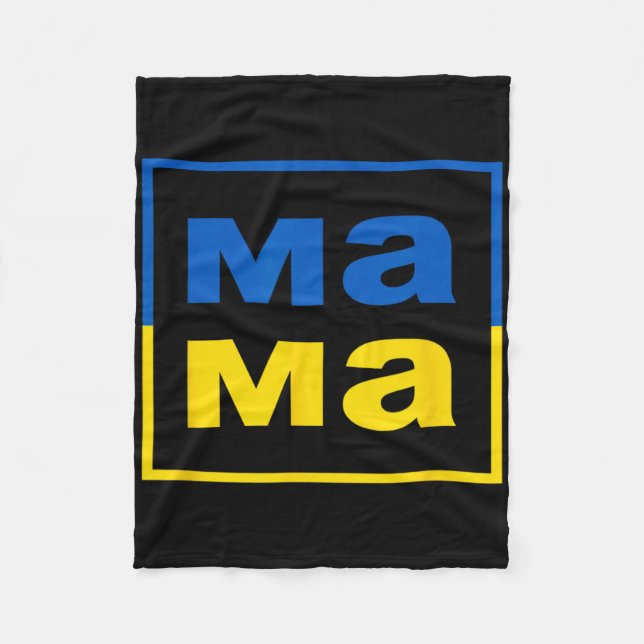 Mama Ukrainische Mutter Flagge der Ukraine Stolze  Fleecedecke (Vorderseite)