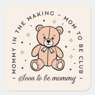 Mama, um eine schlanke Kernästhetik zu sein Quadratischer Aufkleber