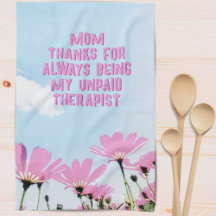 Mama Unbezahlter Therapeut Funny Floral Mutter Tag