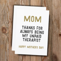 Mama Unbezahlter Therapeut Sonniger Spaß Muttertag