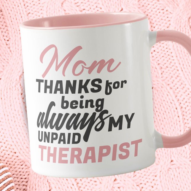 Mama Unbezahlter Therapeut Sonniger Spaß Muttertag Tasse (Von Creator hochgeladen)