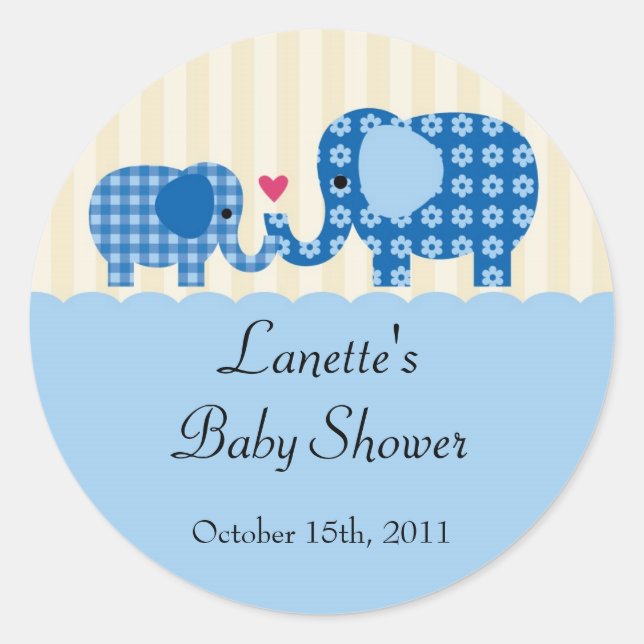 Mama und Baby Boy Elephant Fevor Sticker (Vorderseite)
