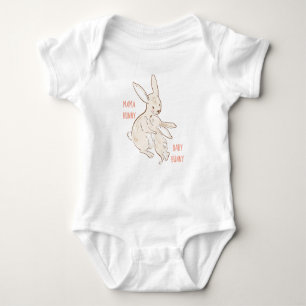 Mama und Baby Bunny Design Baby Strampler