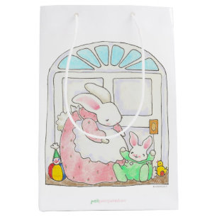 Mama- und Baby-Bunny-Geschenktasche Mittlere Geschenktüte
