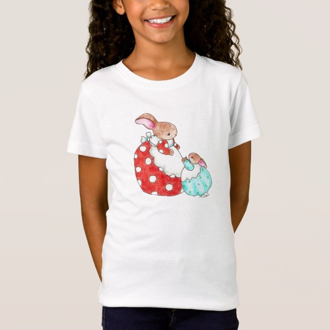 Mama und Baby Bunny T-Shirt (Vorderseite)