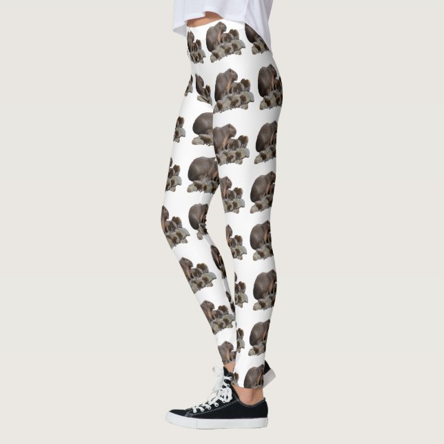 Mama und Baby Capybaras, Leggings (Links)