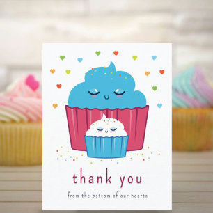 Mama und Baby Cupcake Dankeskarte