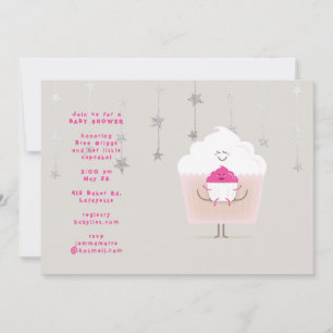 Mama und Baby Cupcake Kinderdusche Einladung