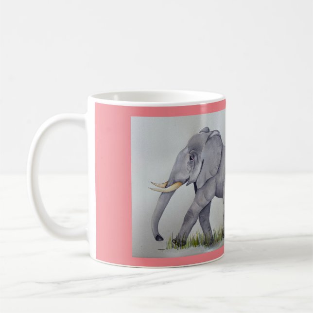 Mama und Baby Elephant Kaffeetasse (Links)