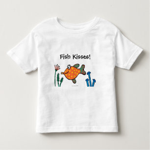 Mama-und Baby-Fisch-Küsse Kleinkind T-shirt
